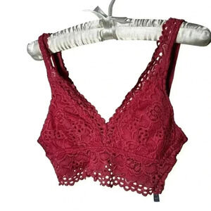 Aerie eyelet lace dreamy raspberry  bralette XS